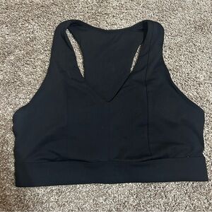 Fabletics On The Go Midi Medium Impact Sports Bra Black Logo XL